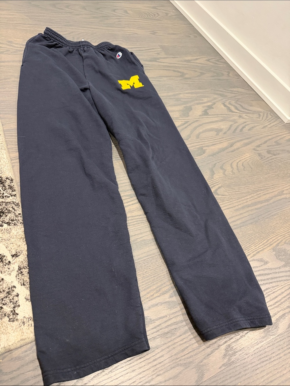 Champion University of Michigan  Navy Sweatpants with Yellow 'M' logo